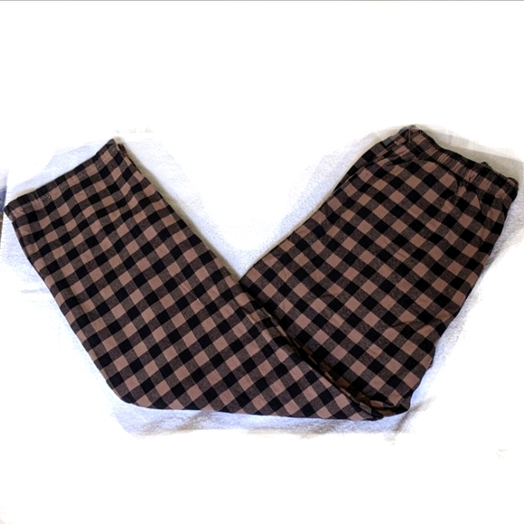 Arie Lounge Pajama Pants,Button Fly,Elastic Tie Waist, Back Pocket,Blk/Orange, L - Picture 6 of 6